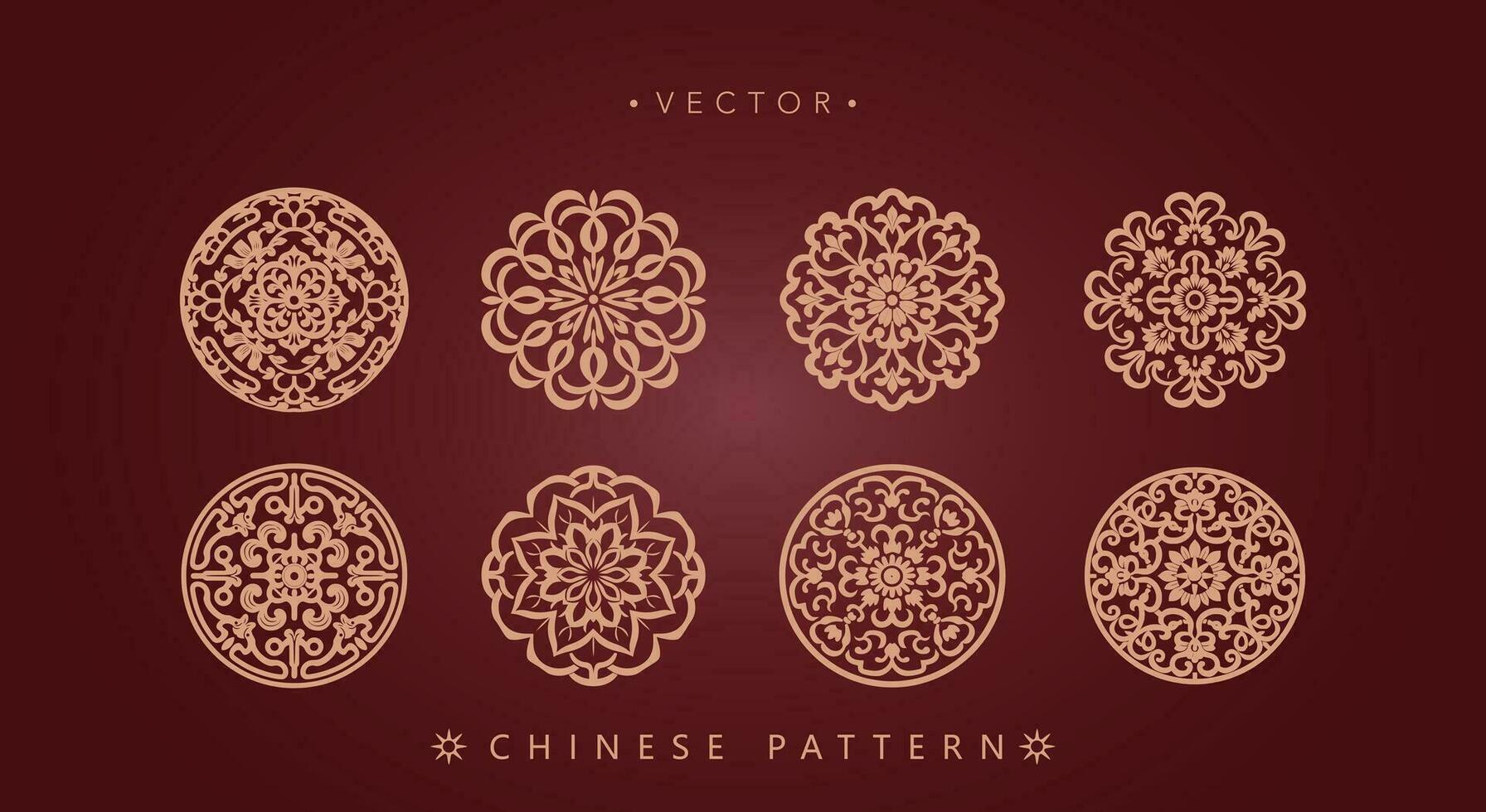 Chinese traditional decorative pattern vector