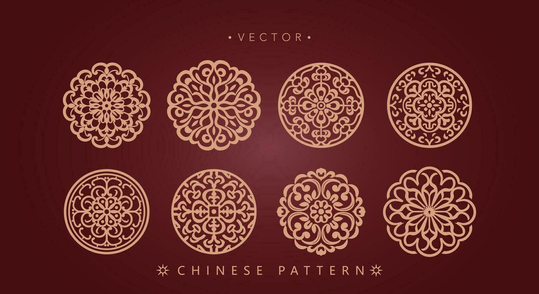 Chinese traditional decorative pattern vector