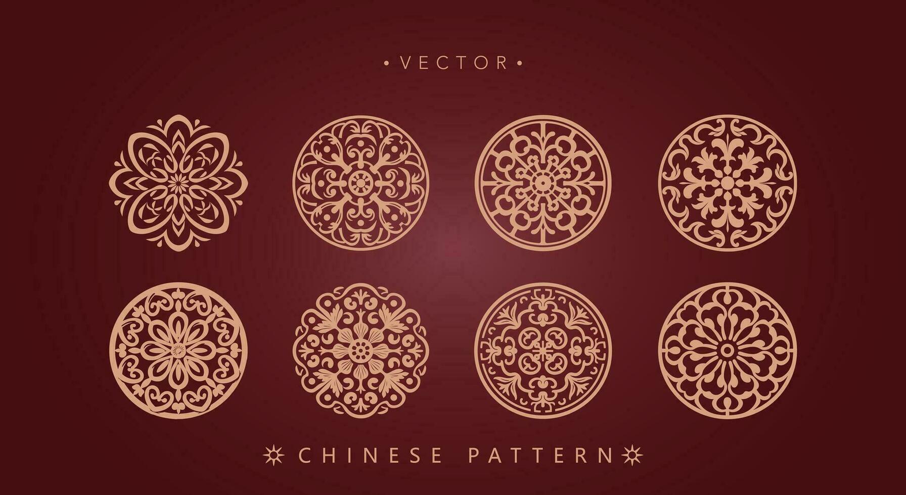 Chinese traditional decorative pattern vector