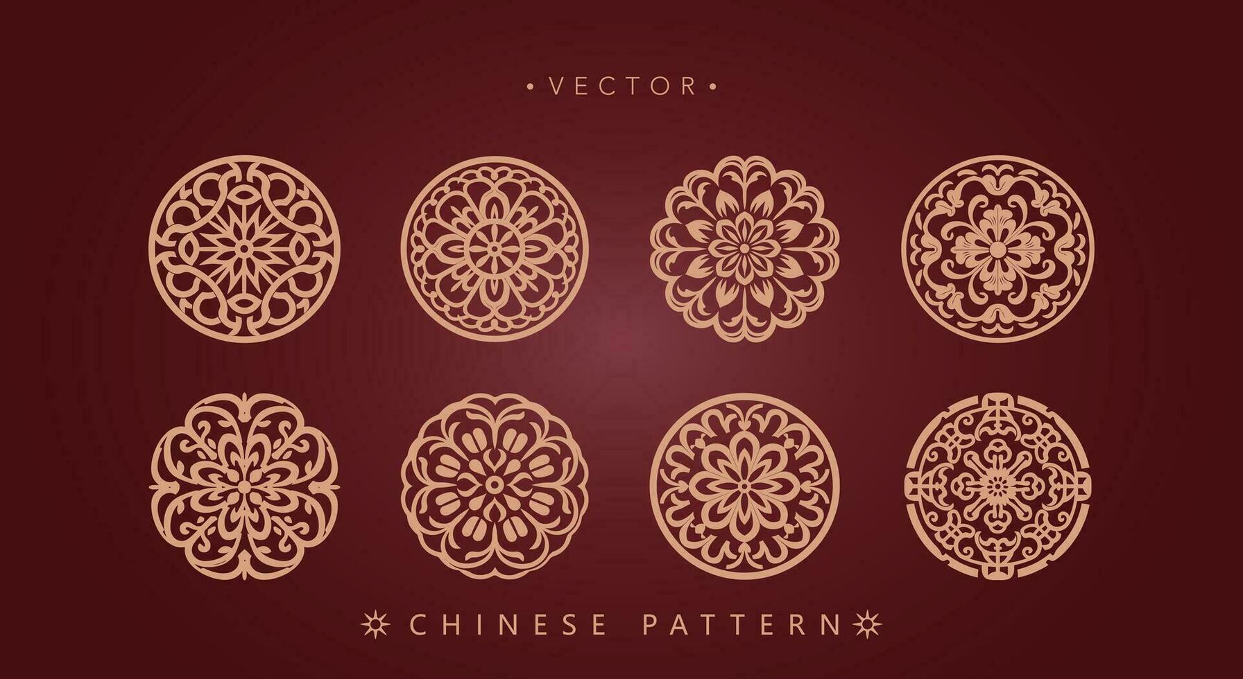 Chinese traditional decorative pattern vector