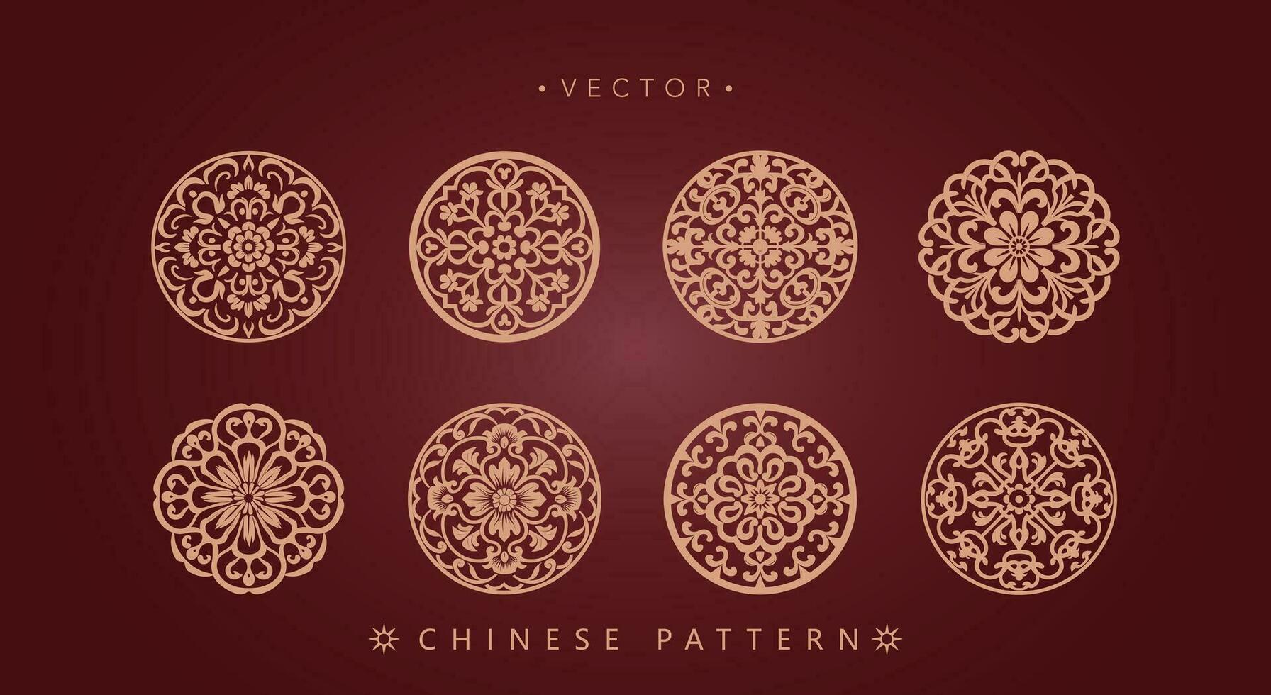 chino tradicional decorativo modelo vector