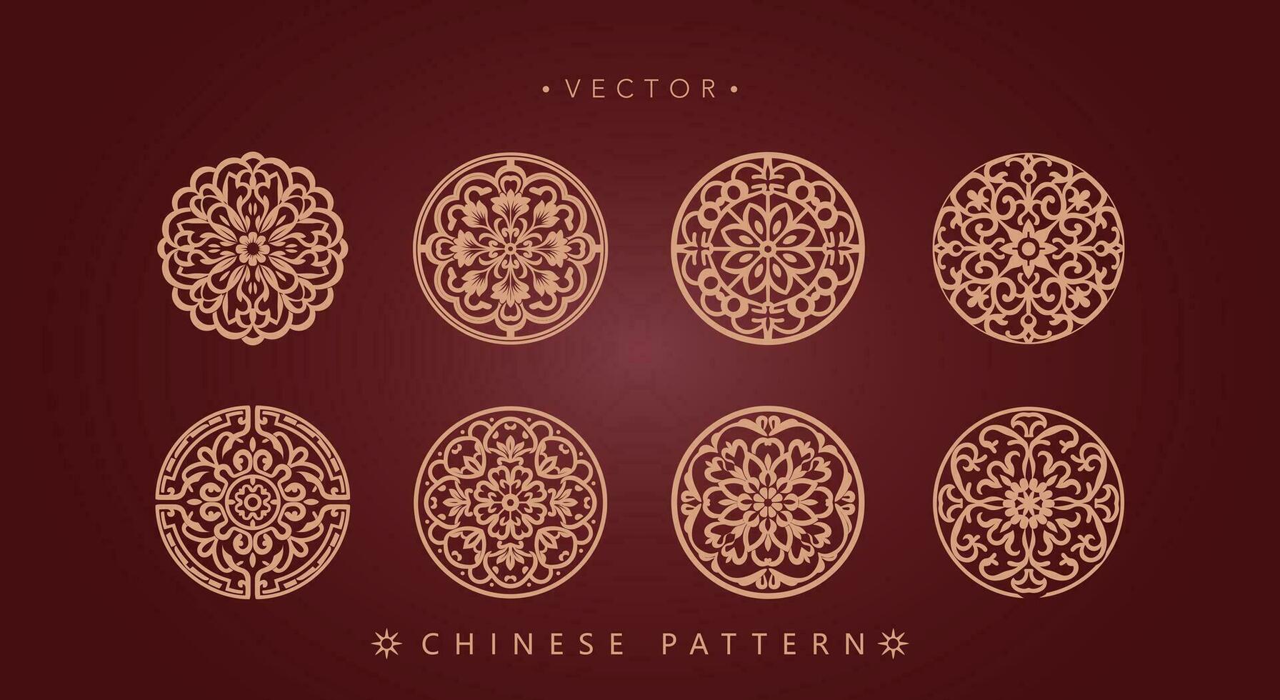 Chinese traditional decorative pattern vector