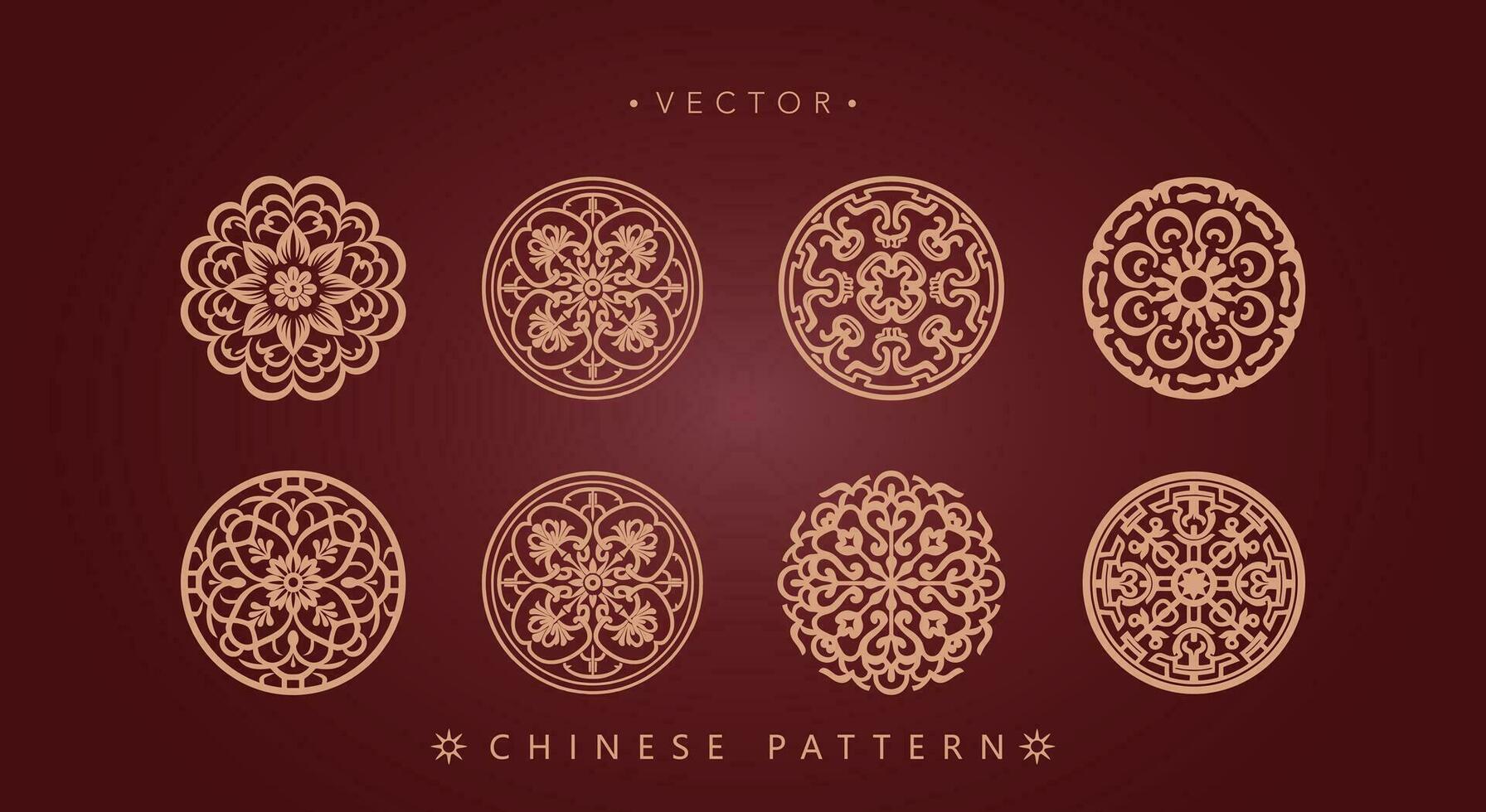 chino tradicional decorativo modelo vector