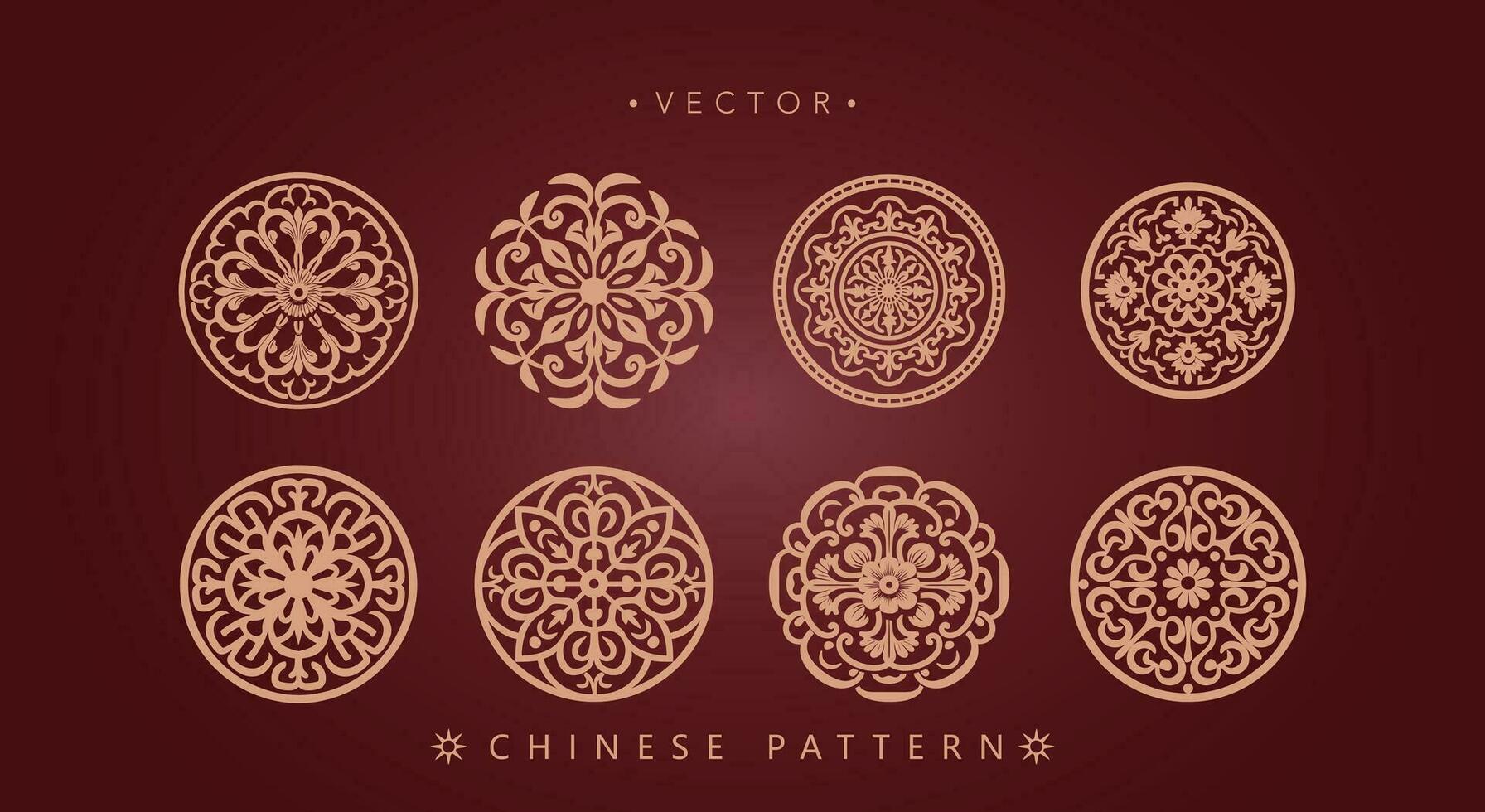 Chinese traditional decorative pattern vector