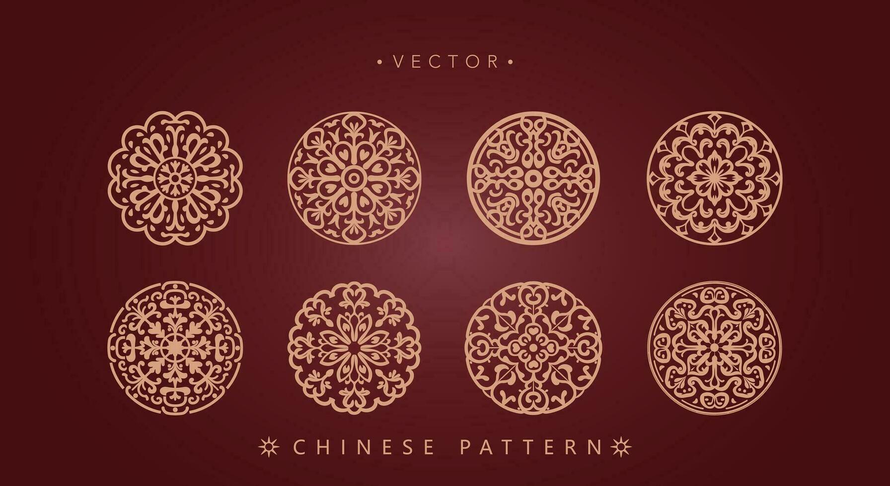 Chinese traditional decorative pattern vector