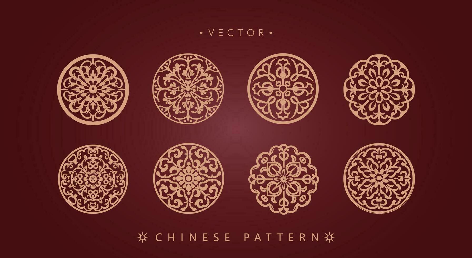 Chinese traditional decorative pattern vector