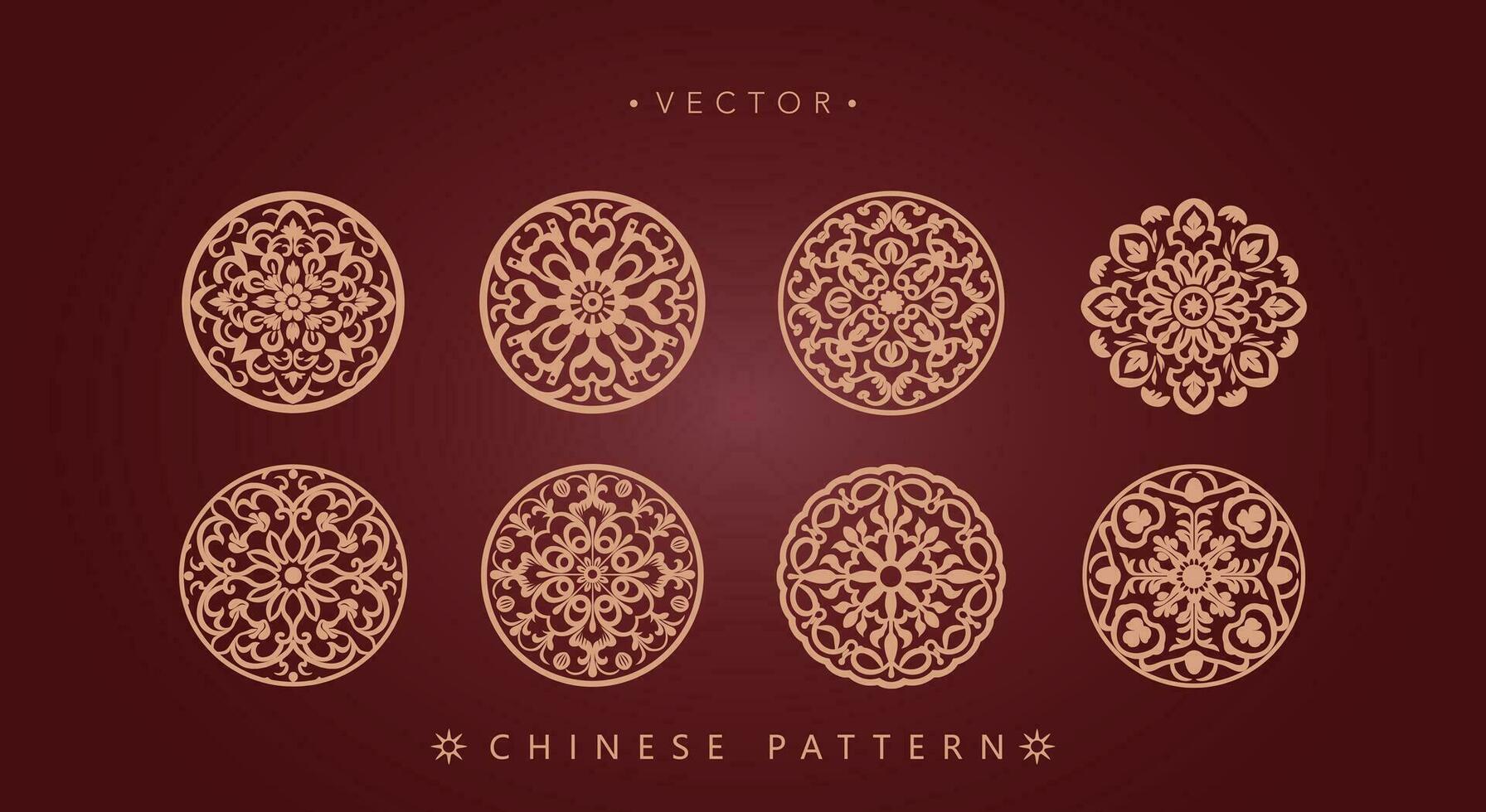 Chinese traditional decorative pattern vector