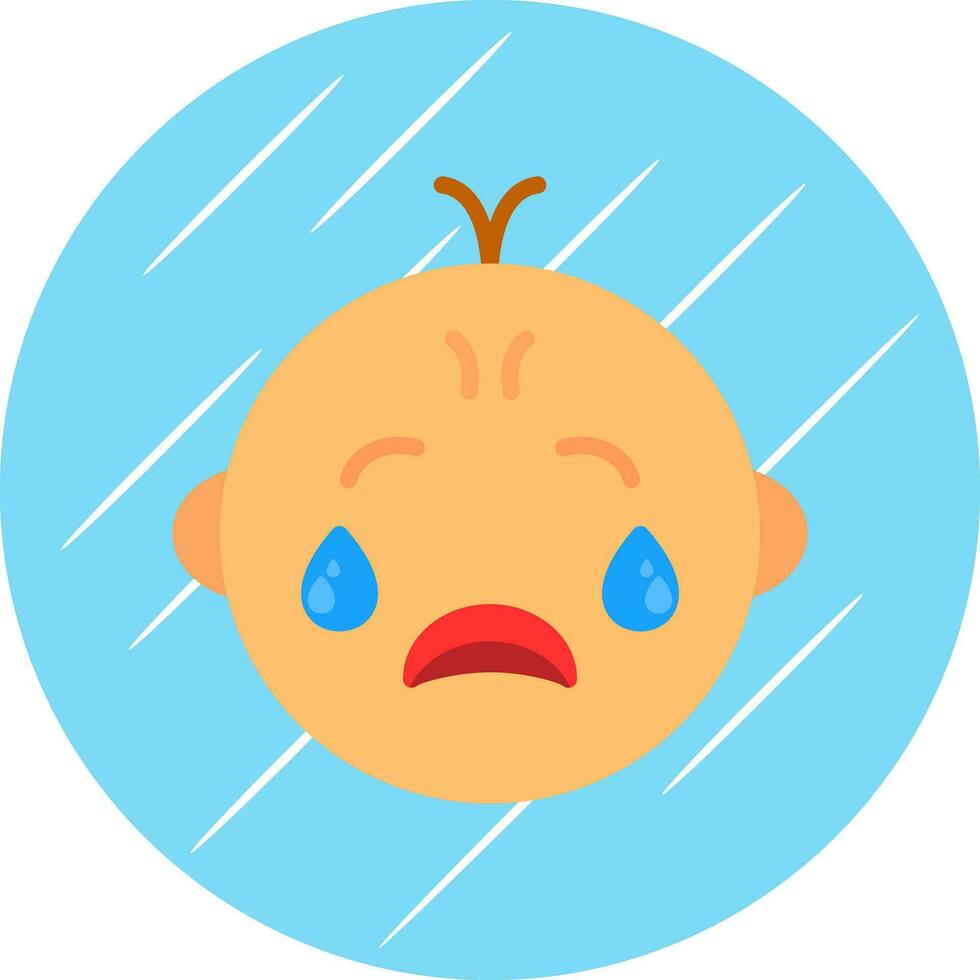 bebé llorando vector icono diseño