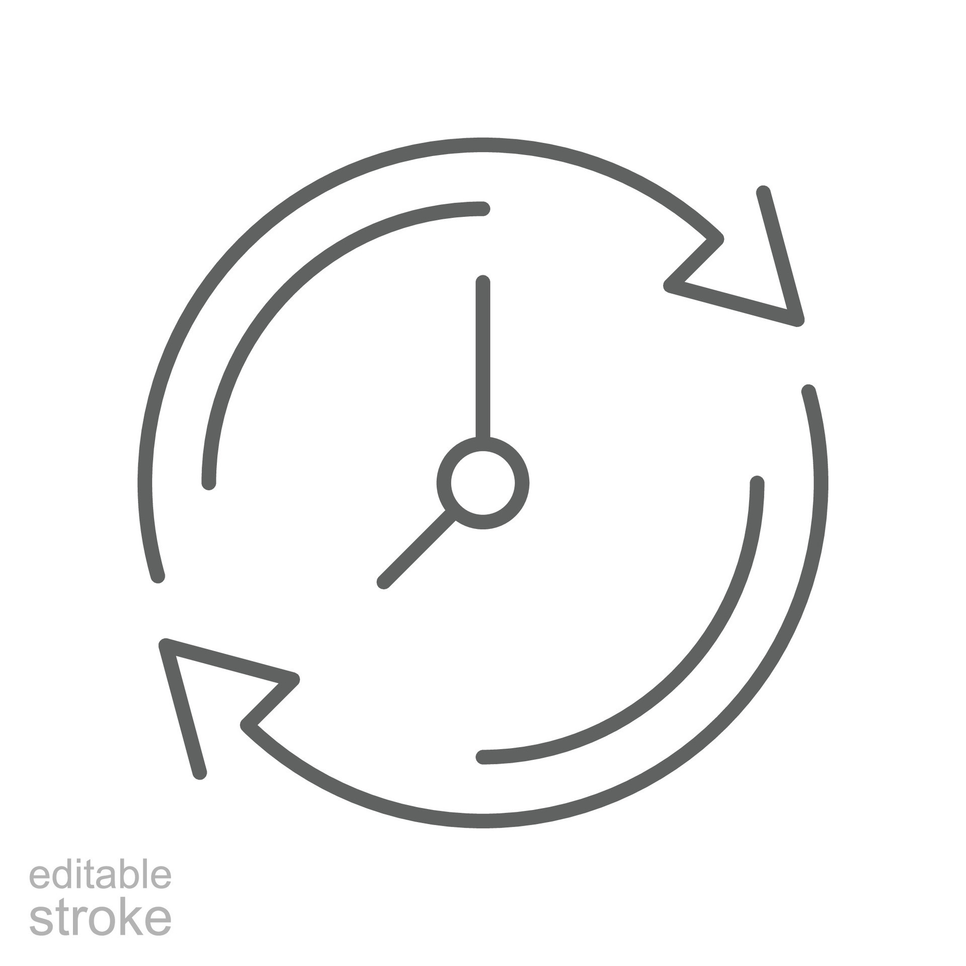 time clock update refresh icon. Restore Clock inside recycle arrows or