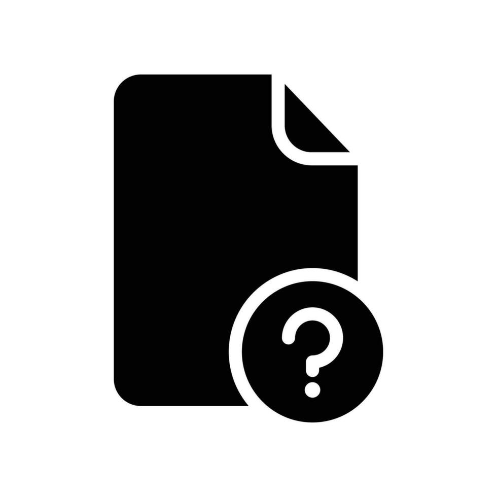 unknown file icon, paper, question mark. Unverified Documents file. unfamiliar directory with interrogation mark symbol. Untitled Paper page. Vector illustration. design on white background. EPS 10