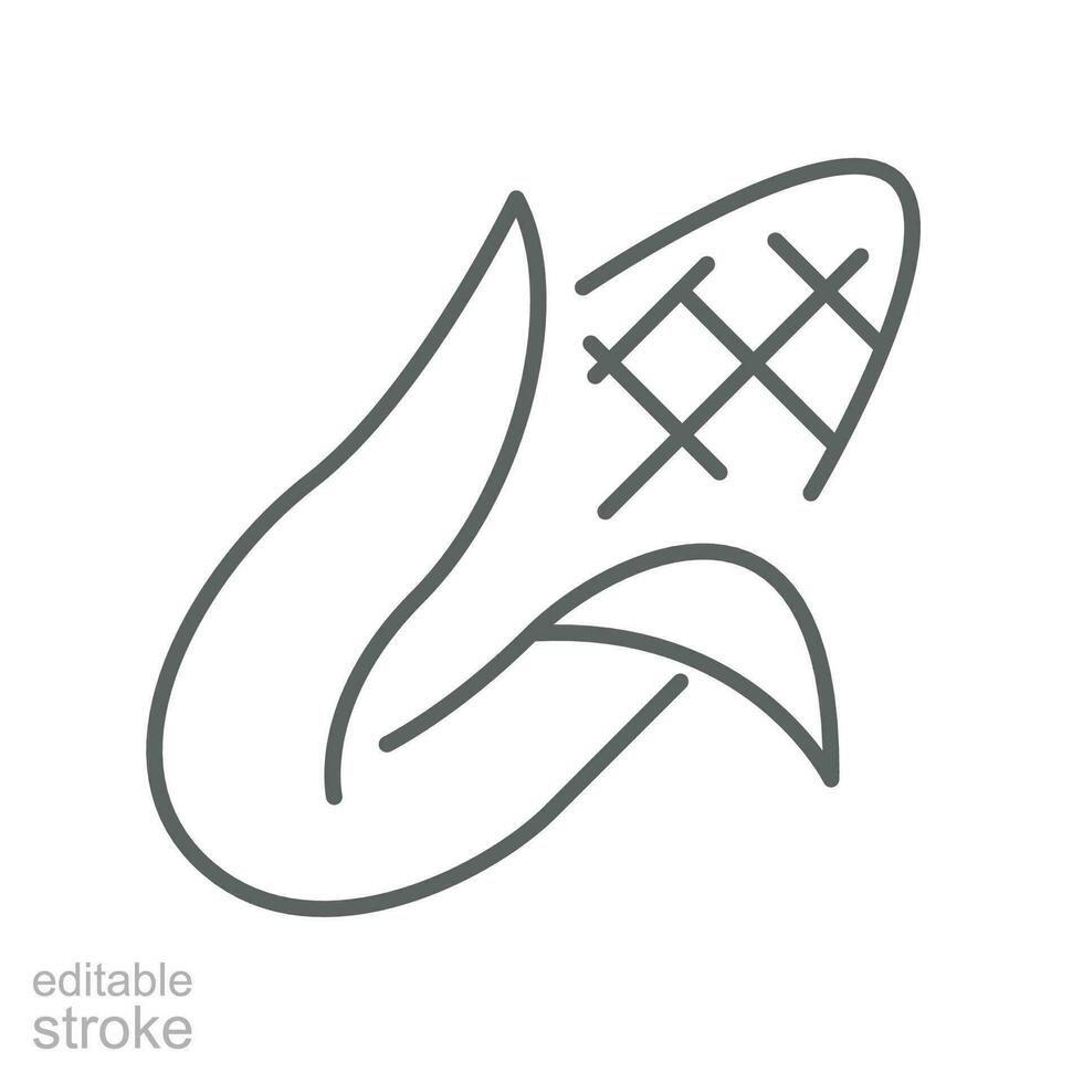 corn cobs icon. nature vegetable food. Vegetarian, vegan, harvest for topics like food, healthy eating, dieting. editable stroke. vector illustration. design on white background. EPS 10