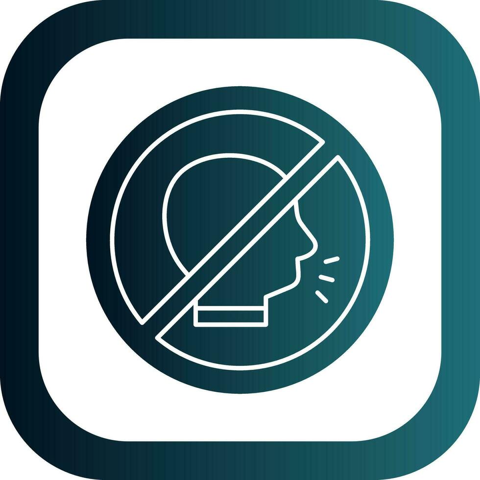 No shouting Vector Icon Design