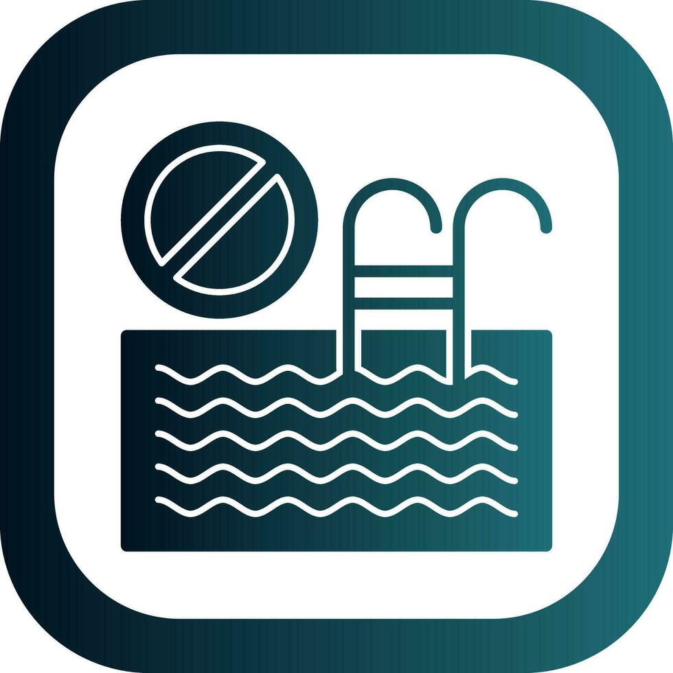 Swimming pool Ban Vector Icon Design