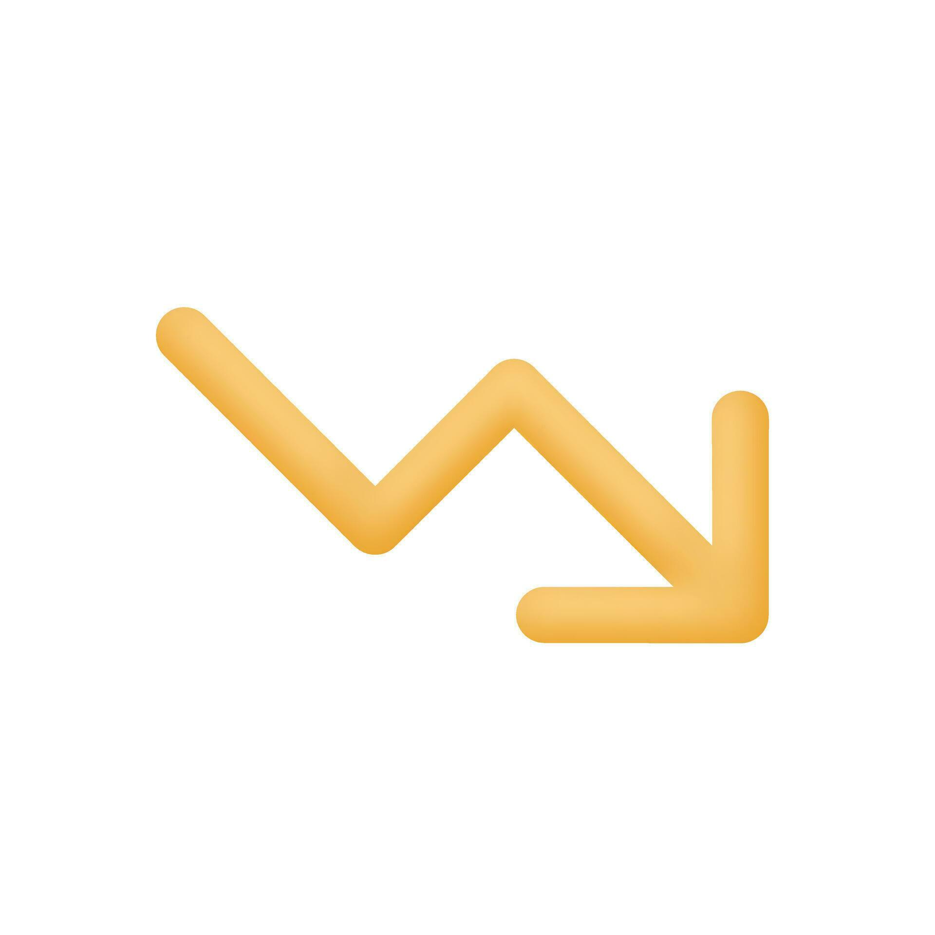 3d Realistic Trend down or decrease icon vector illustration 29156592 ...