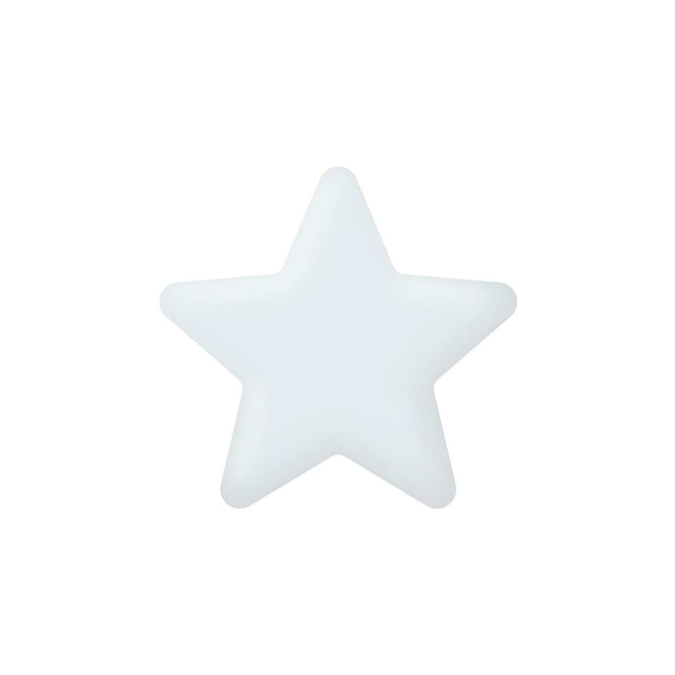 3d Realistic Star icon vector illustration