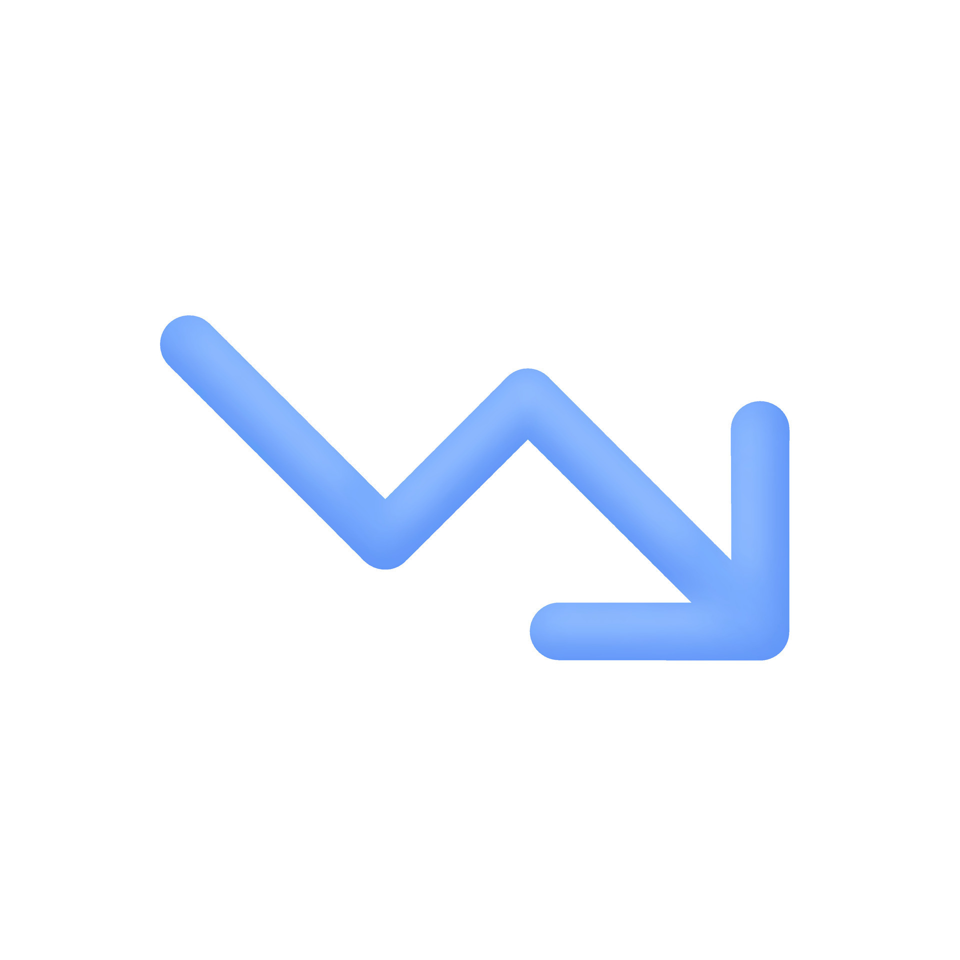 3d Realistic Trend down or decrease icon vector illustration 29156602 ...