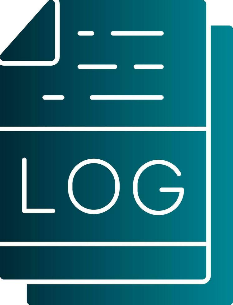 LOG File Format Vector Icon Design