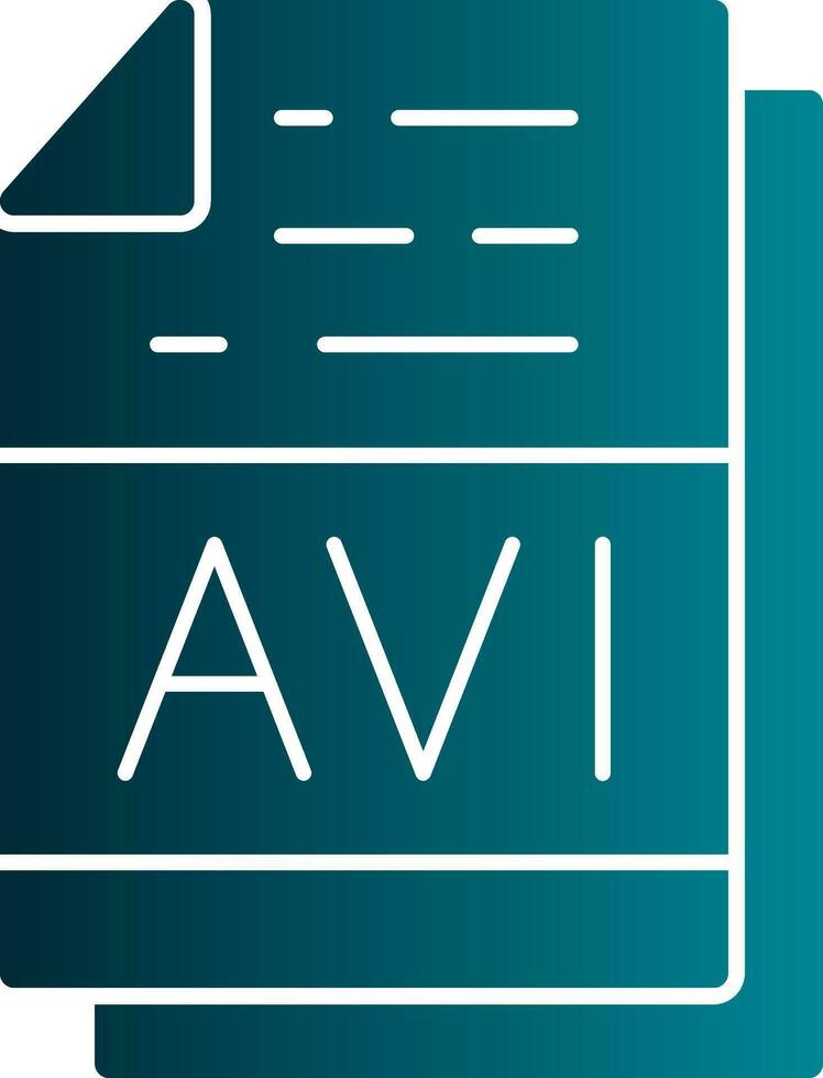 Avi File Format Vector Icon Design