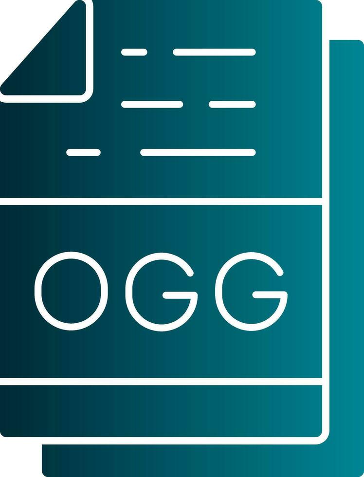 Ogg File Format Vector Icon Design