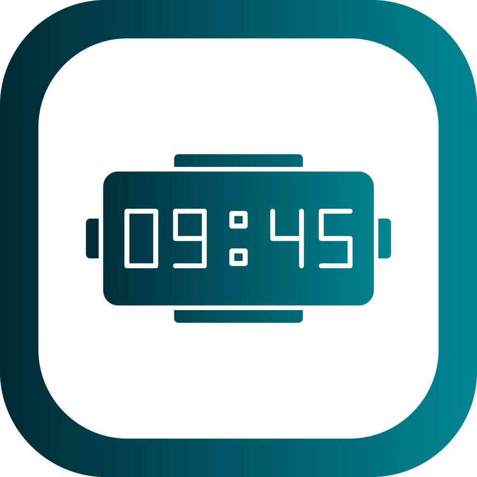 Digital clock Vector Icon Design