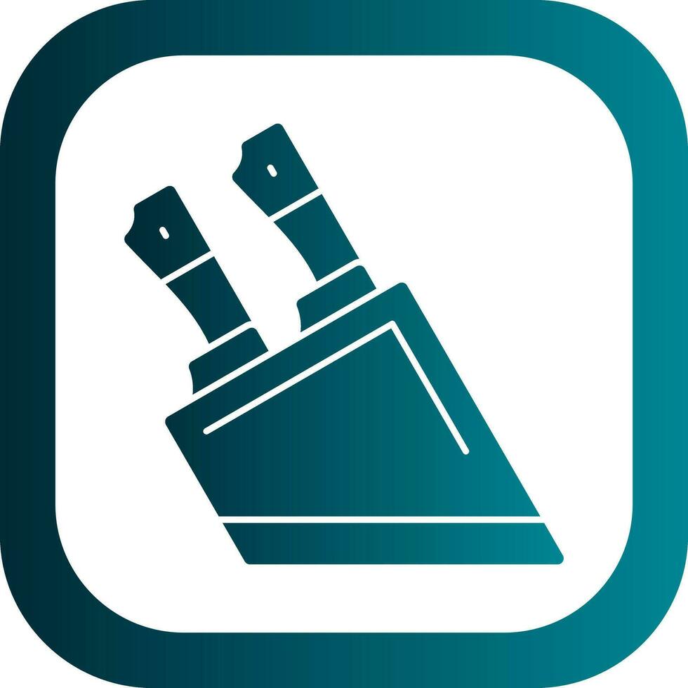 Knife block Vector Icon Design