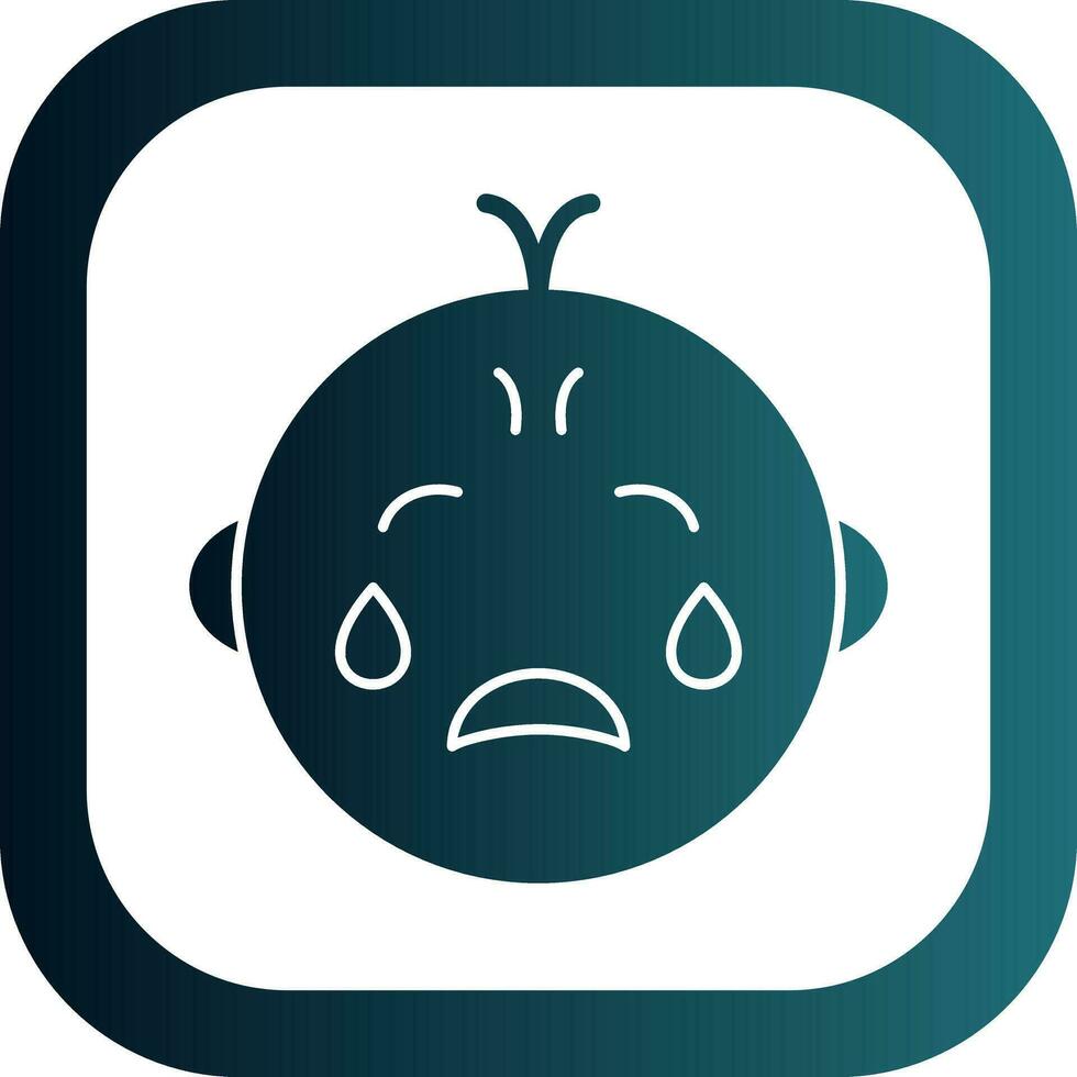 Baby crying Vector Icon Design