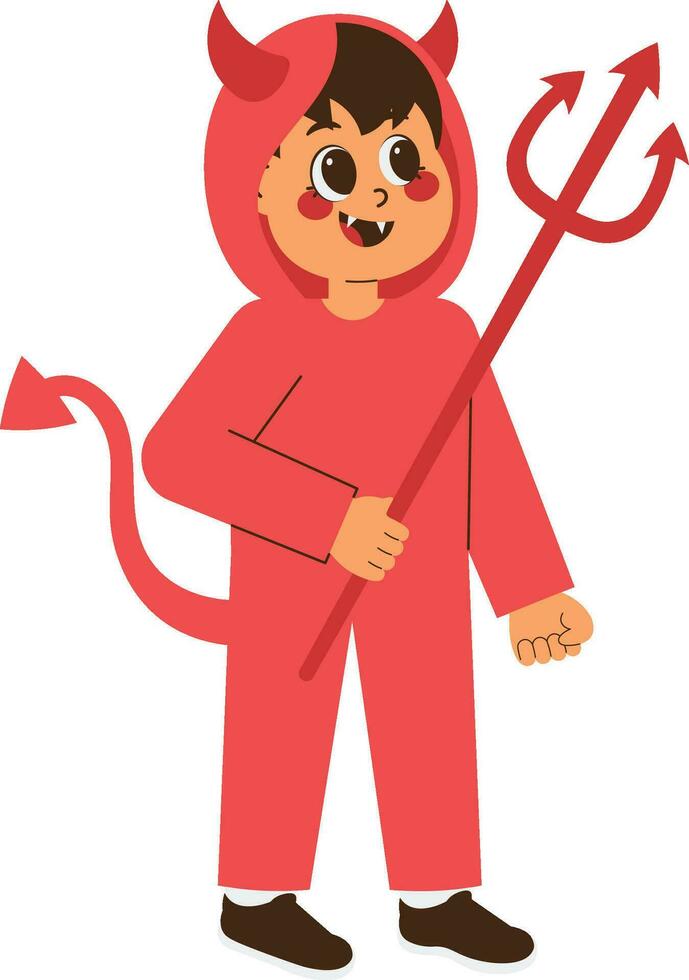 Cute Halloween Devil Illustration vector