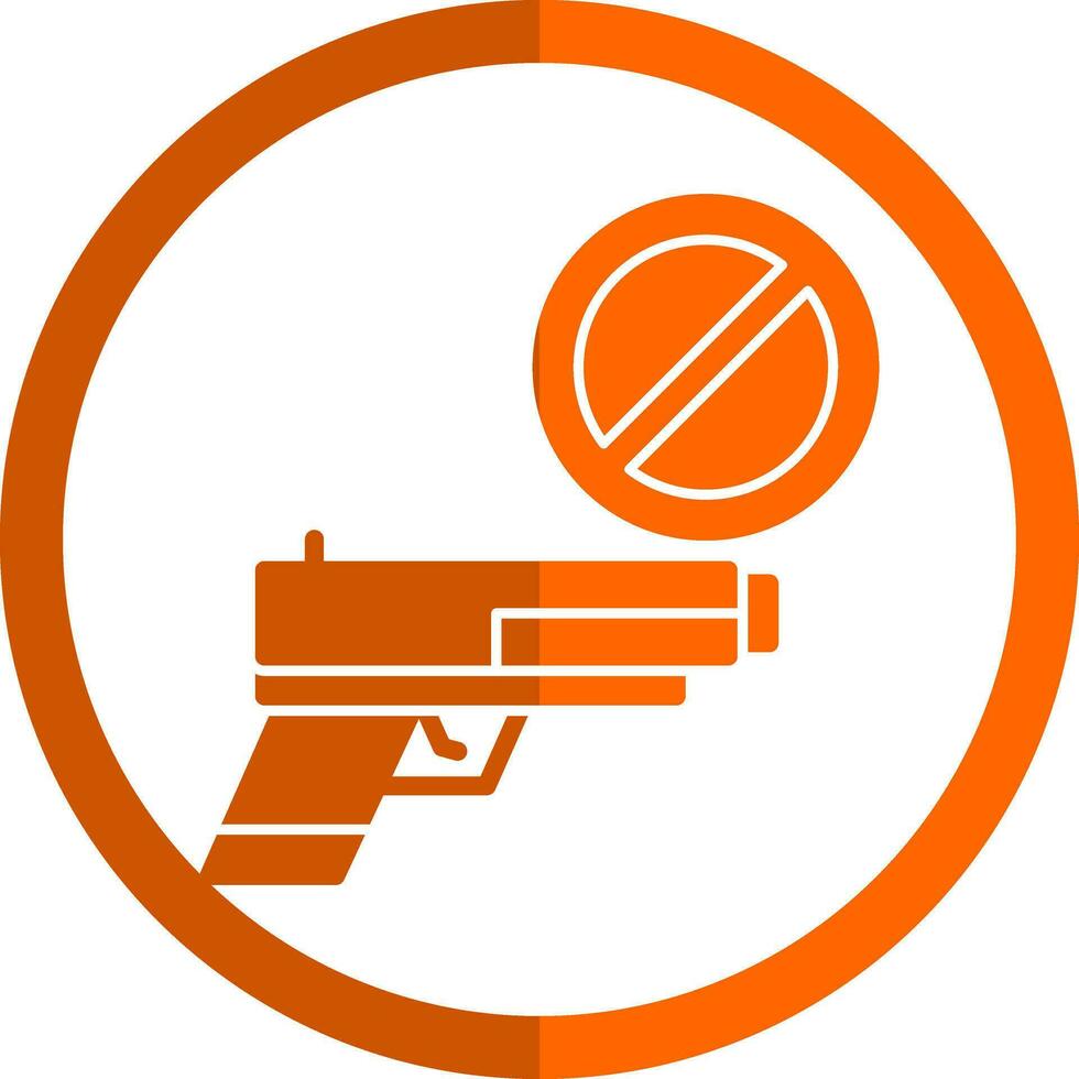 Gun ban Vector Icon Design