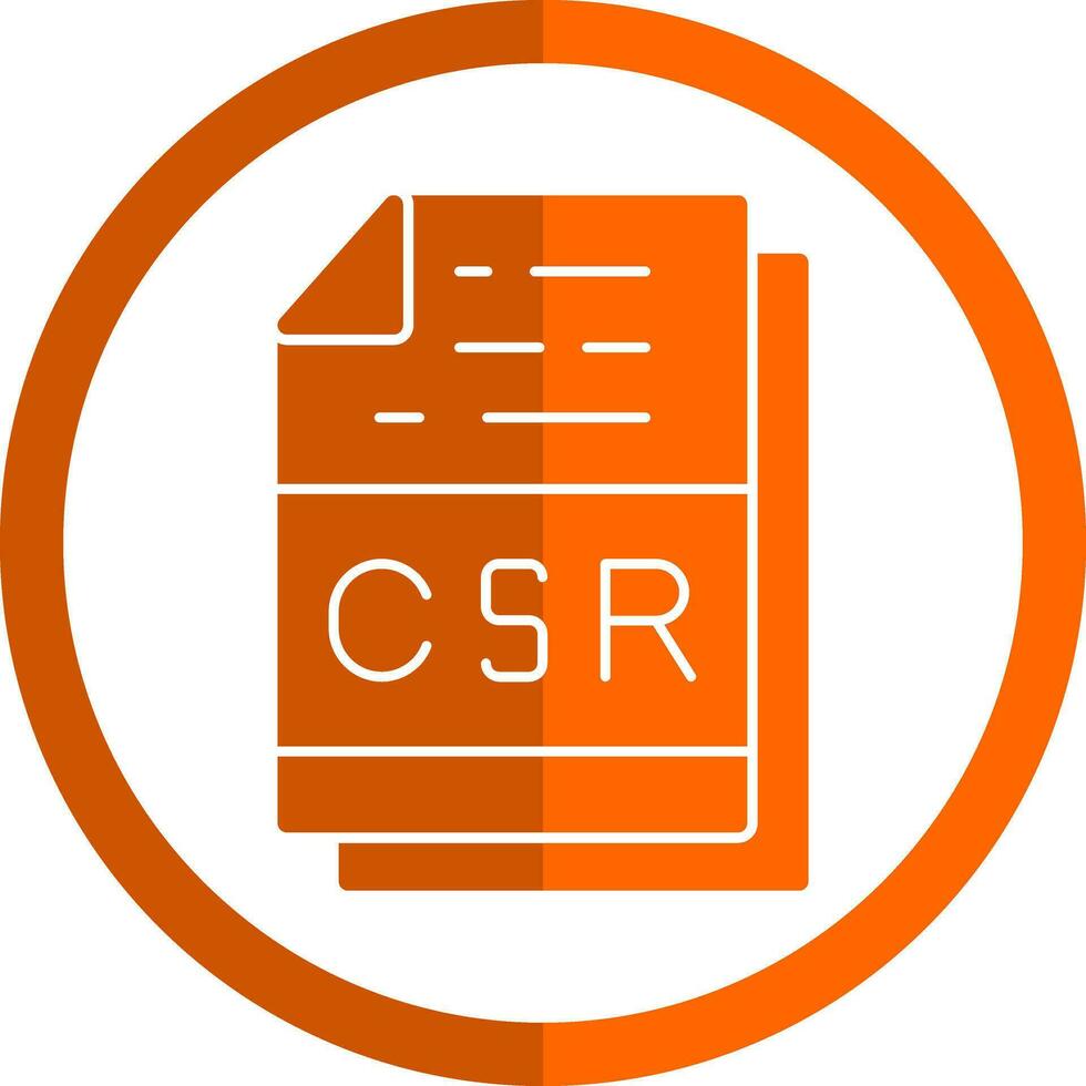 CSR File Format Vector Icon Design