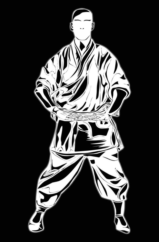 pictures of kung fu movements, suitable for posters, education, t-shirts and others vector