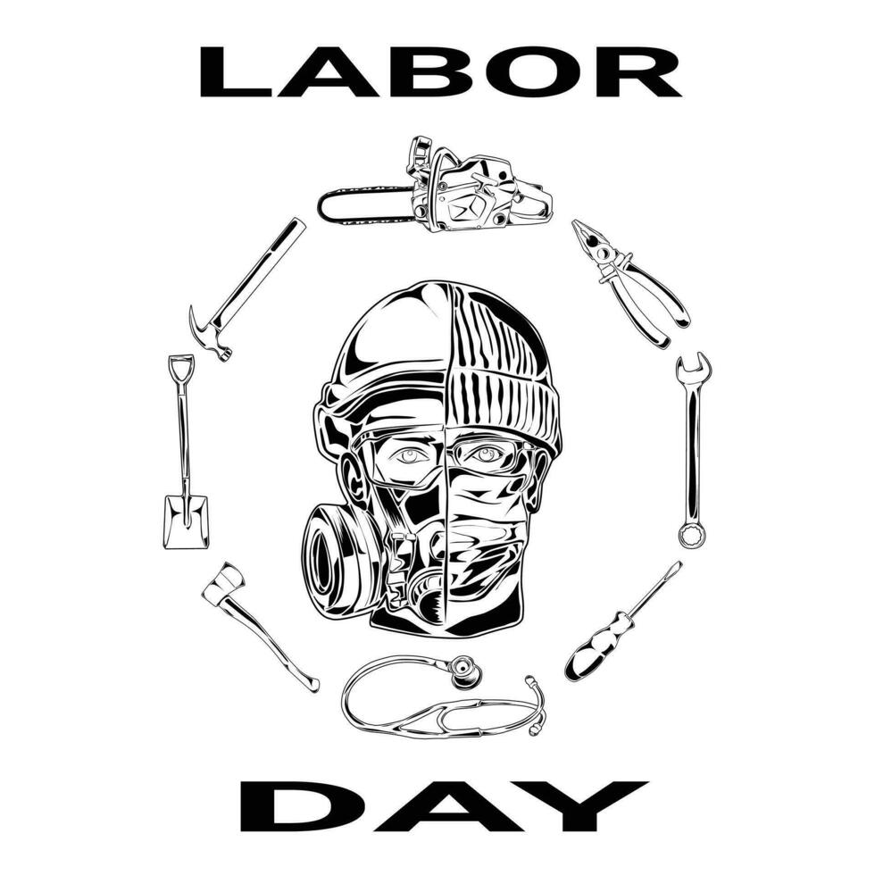 Labor Day images, suitable for pamphlets, t-shirt designs, posters, banners and others vector