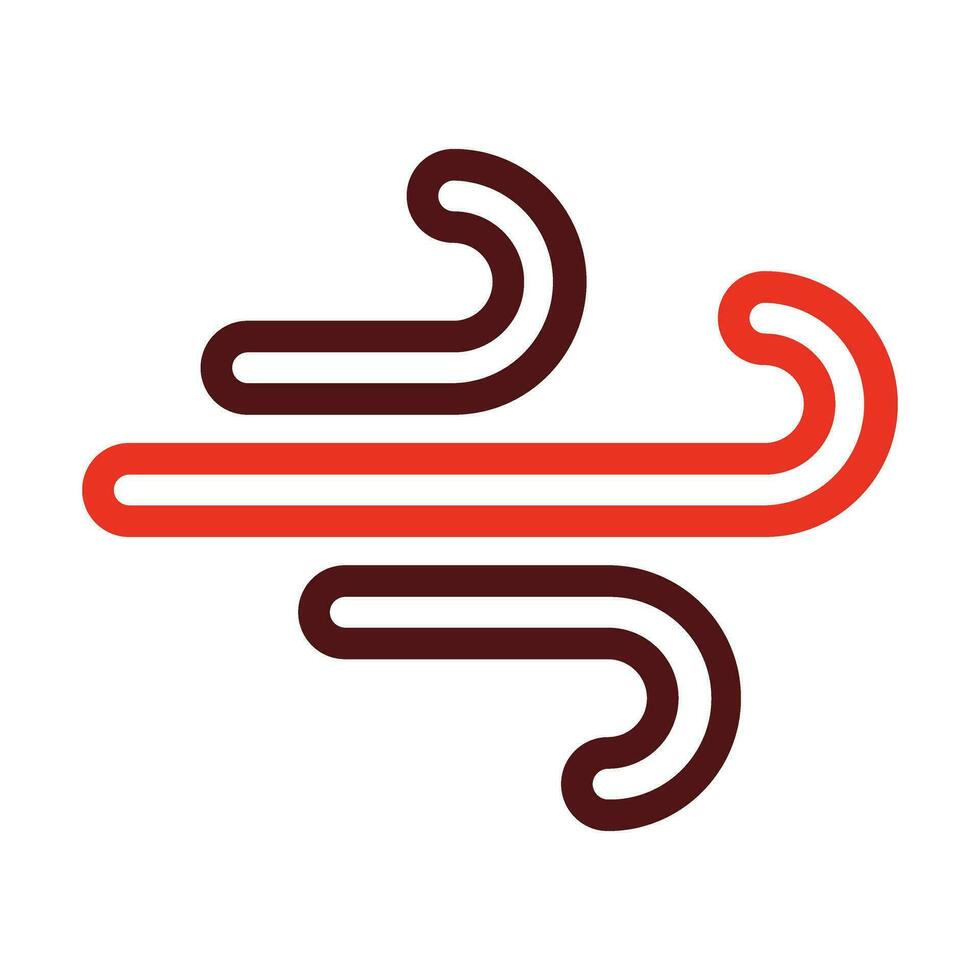 Wind Vector Thick Line Two Color Icons For Personal And Commercial Use.