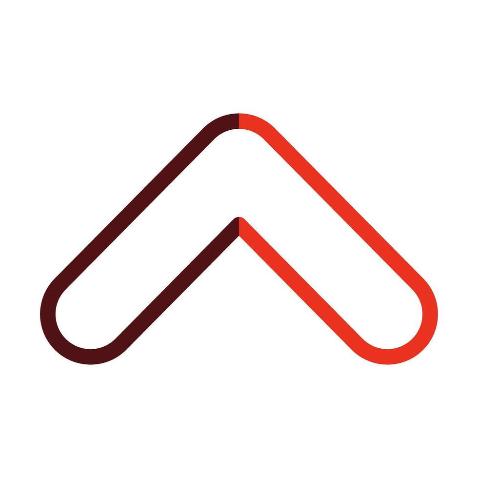 Up Chevron Vector Thick Line Two Color Icons For Personal And Commercial Use.