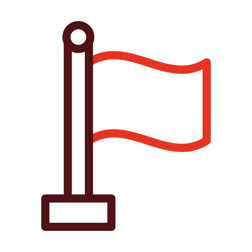 Flag Vector Thick Line Two Color Icons For Personal And Commercial Use.
