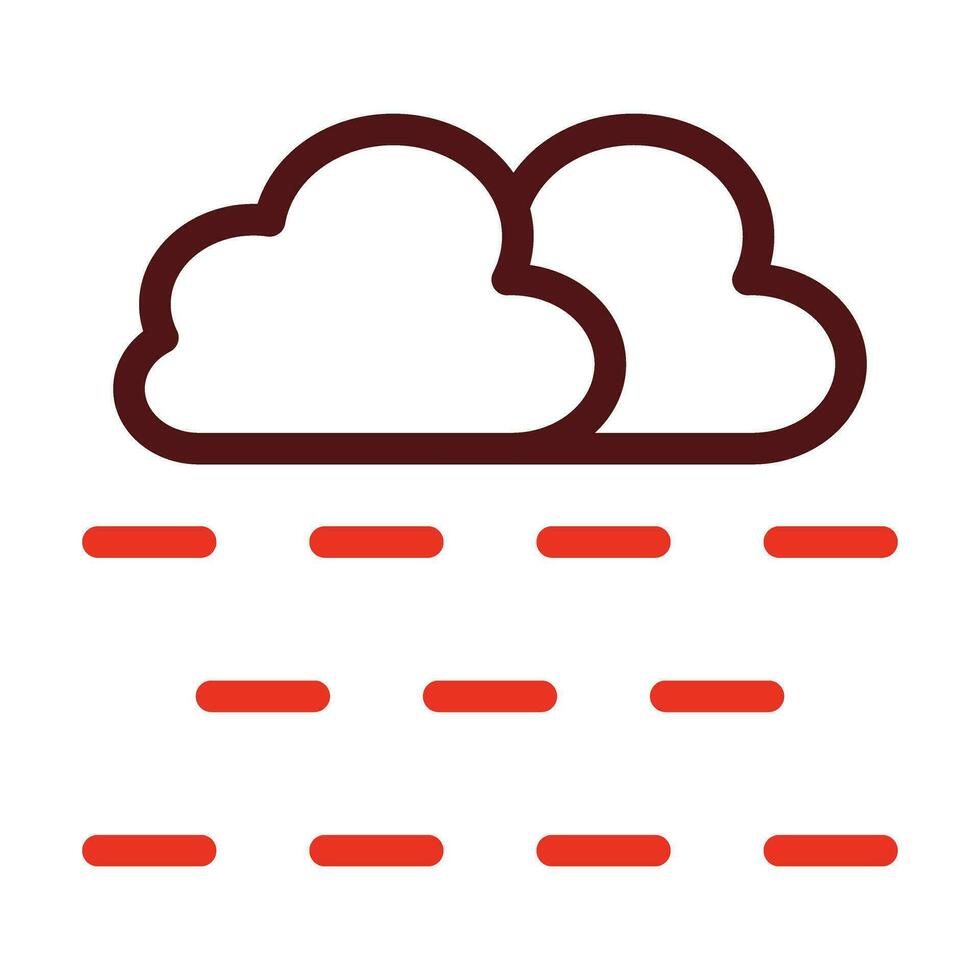 Fog Vector Thick Line Two Color Icons For Personal And Commercial Use.