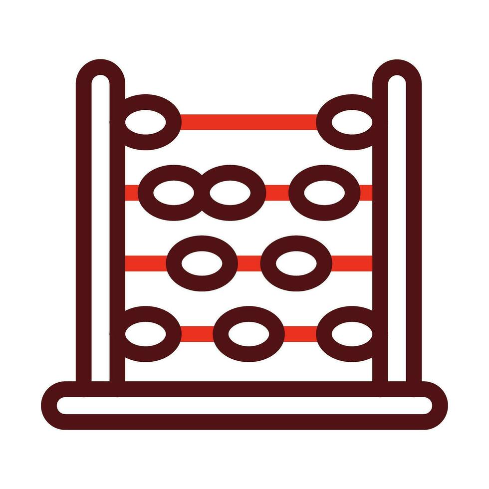 Abacus Vector Thick Line Two Color Icons For Personal And Commercial Use.