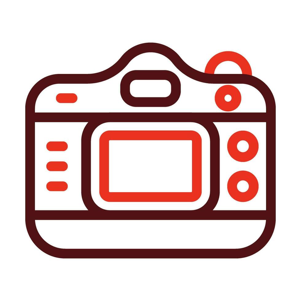 juguete cámara vector grueso línea dos color íconos para personal y comercial usar.
