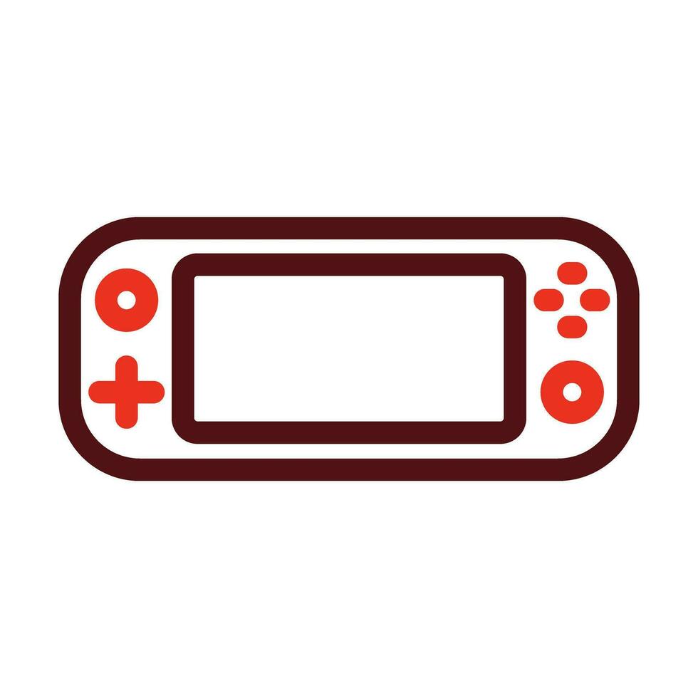 Game Console Vector Thick Line Two Color Icons For Personal And Commercial Use.