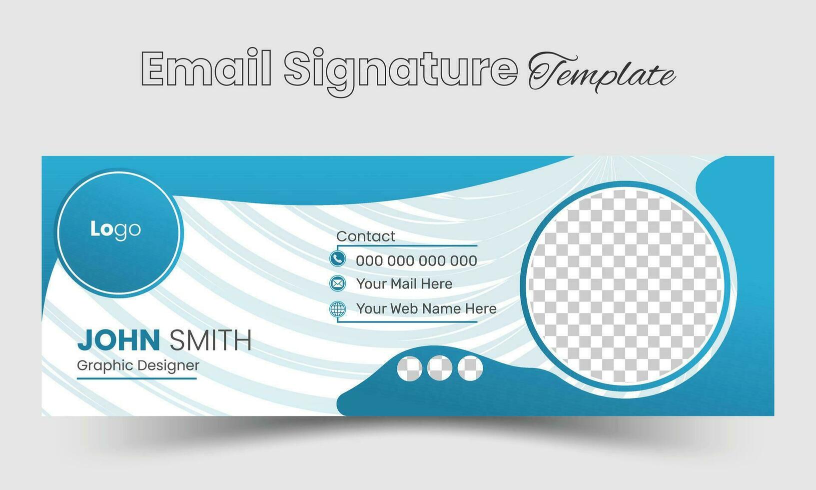 Email Signature Template Design Free Vector
