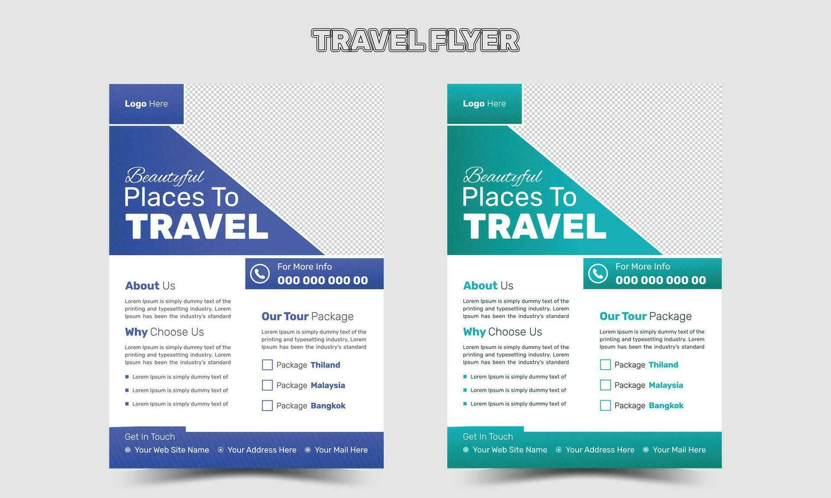 Travel Flyer with space for pro Vector