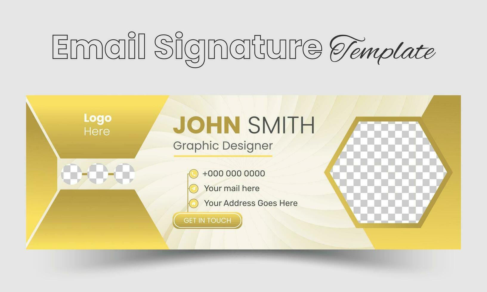 Email Signature or company footer design Free Vector