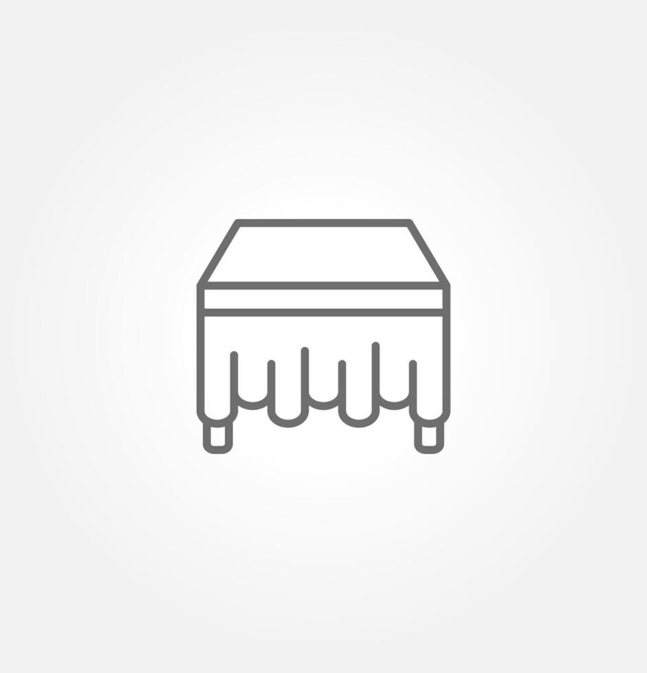 Table icon outline. dummy icon vector Isolated vector sign symbol.