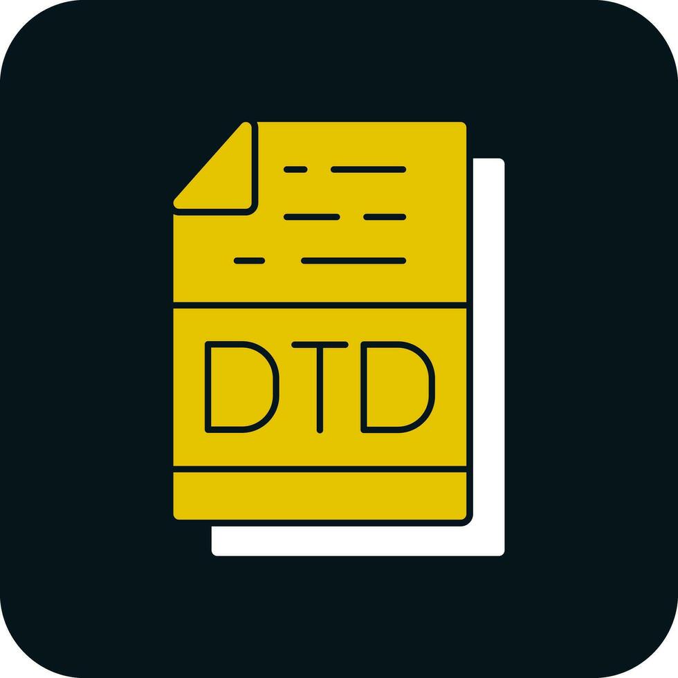 dtd archivo formato vector icono diseño