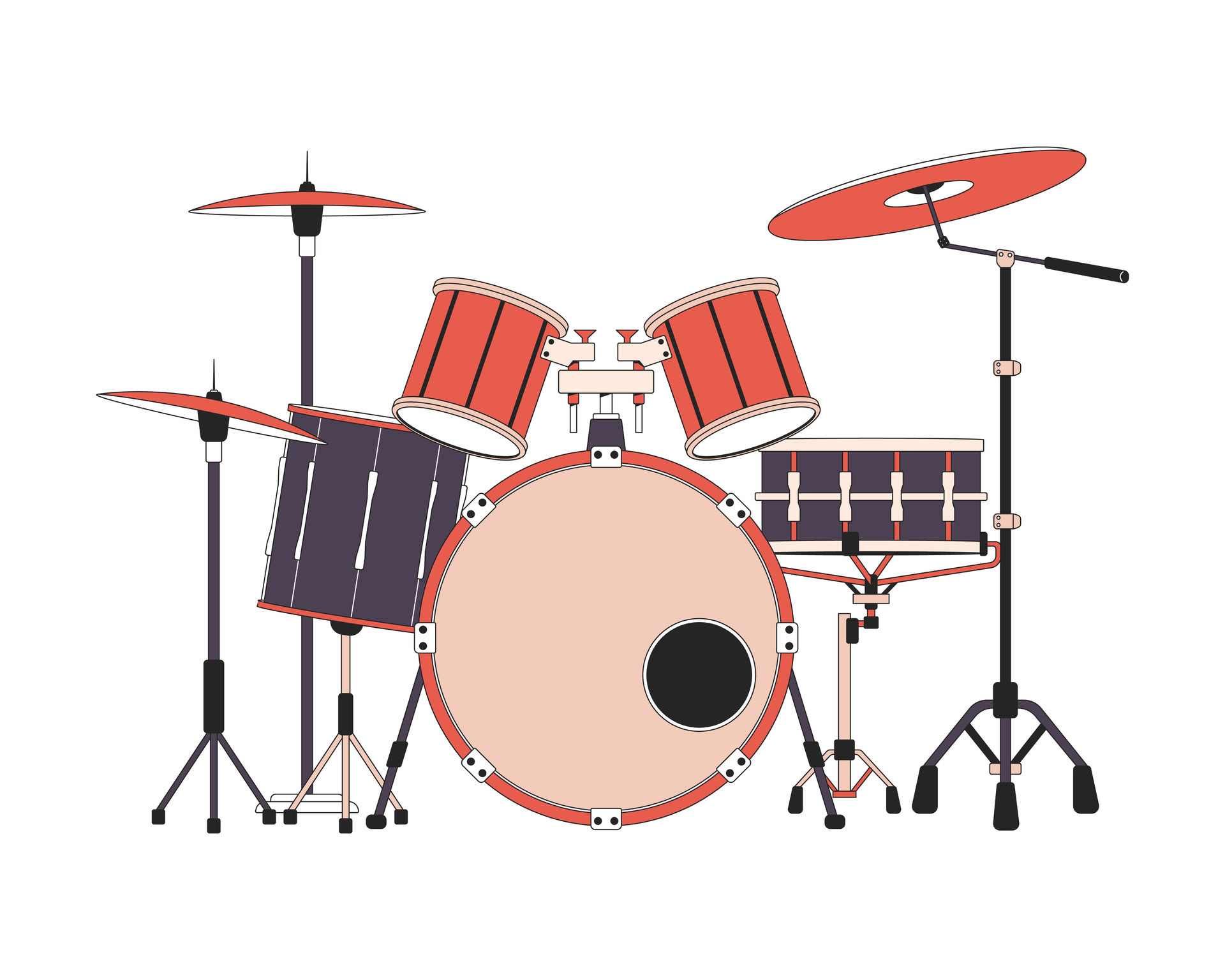 Flat 2024 drum set