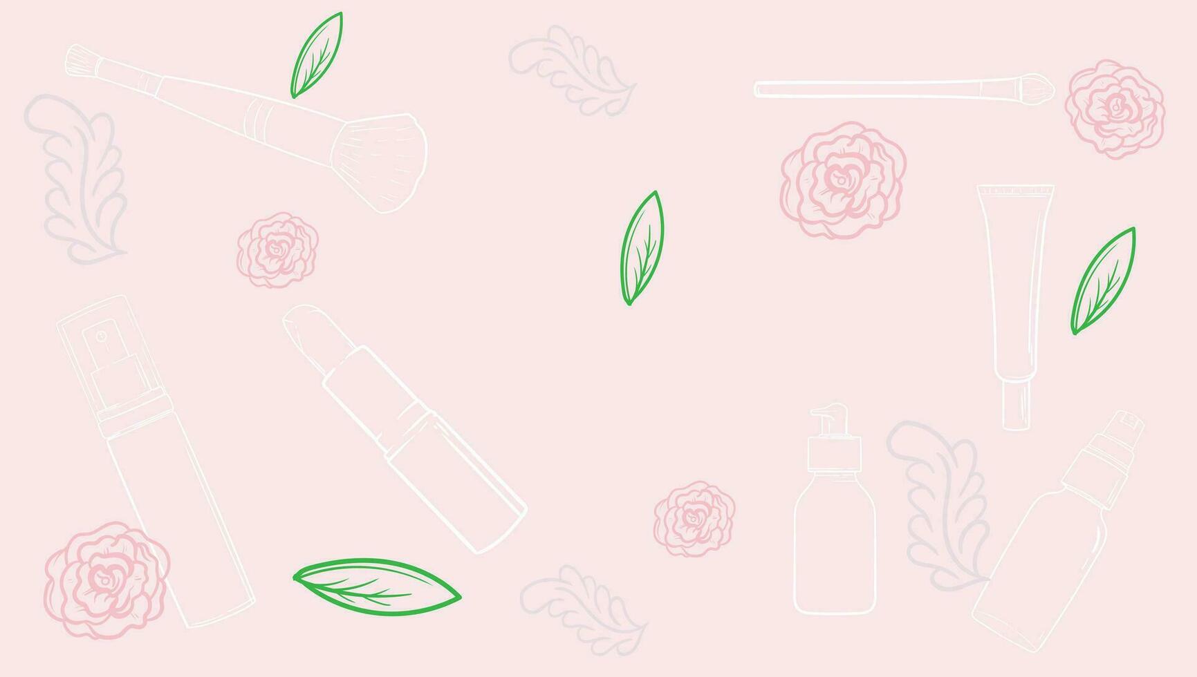 Background floral and cosmetic beauty minimal illustratiom blossom for banner, advertising and promotion elegant luxury concept vector