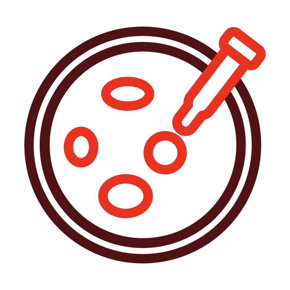 Petri Dish Vector Thick Line Two Color Icons For Personal And Commercial Use.