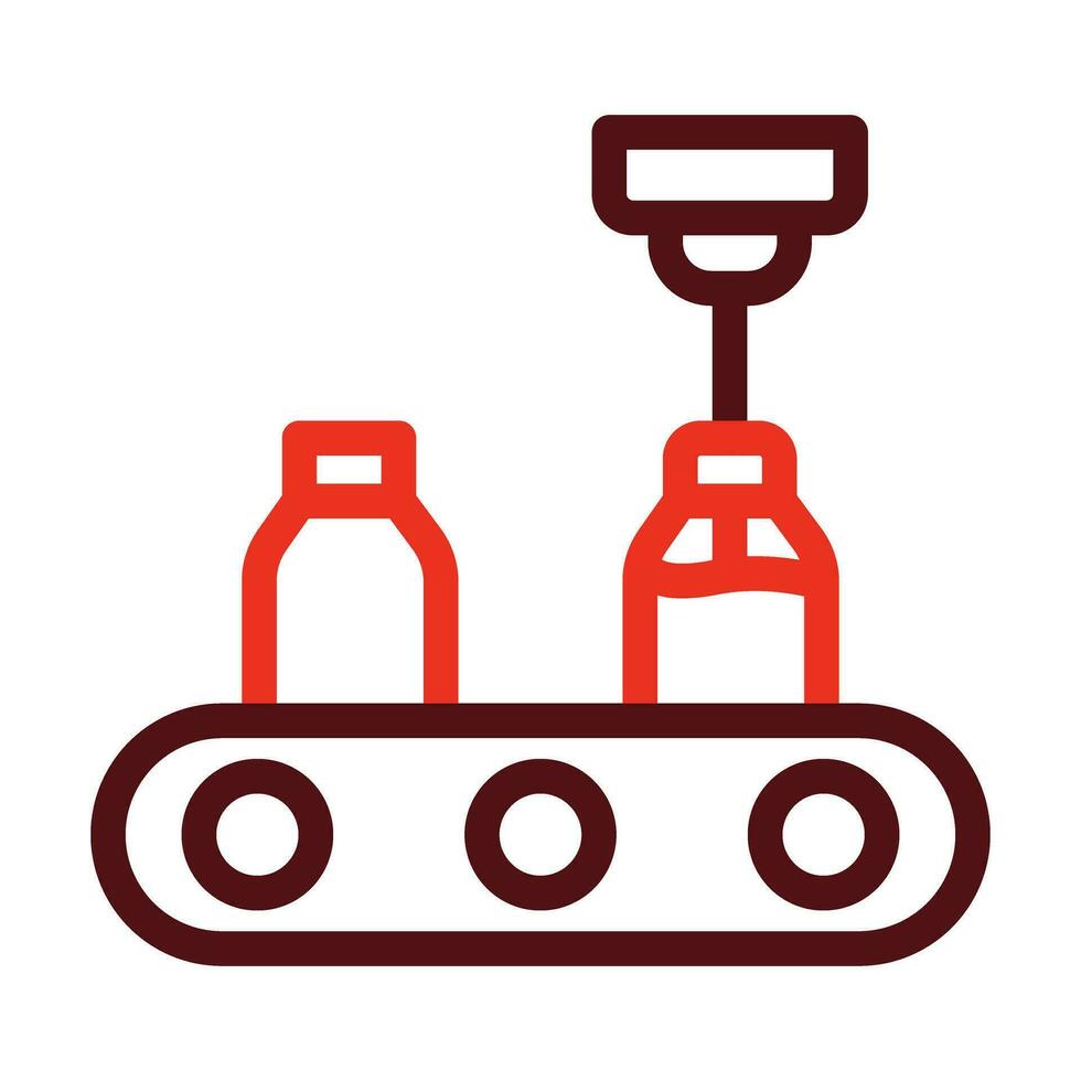 Manufacturing Vector Thick Line Two Color Icons For Personal And Commercial Use.