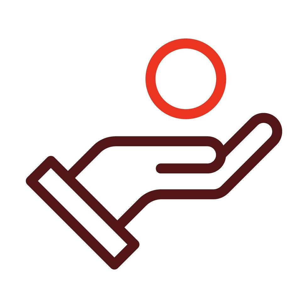 Beggar Vector Thick Line Two Color Icons For Personal And Commercial Use.