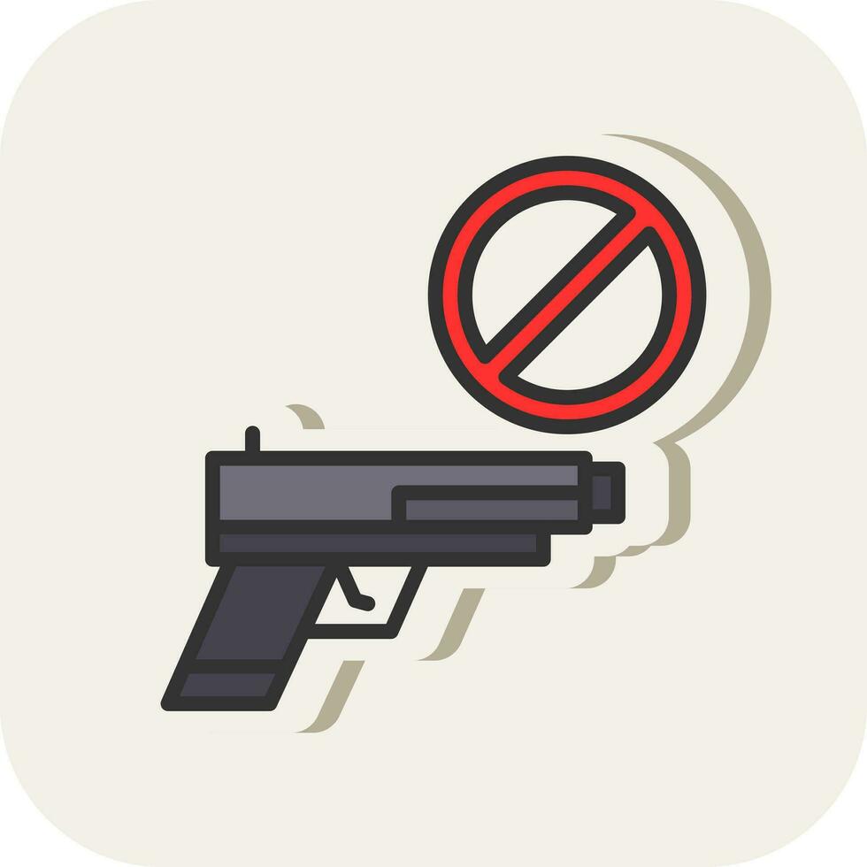 Gun ban Vector Icon Design