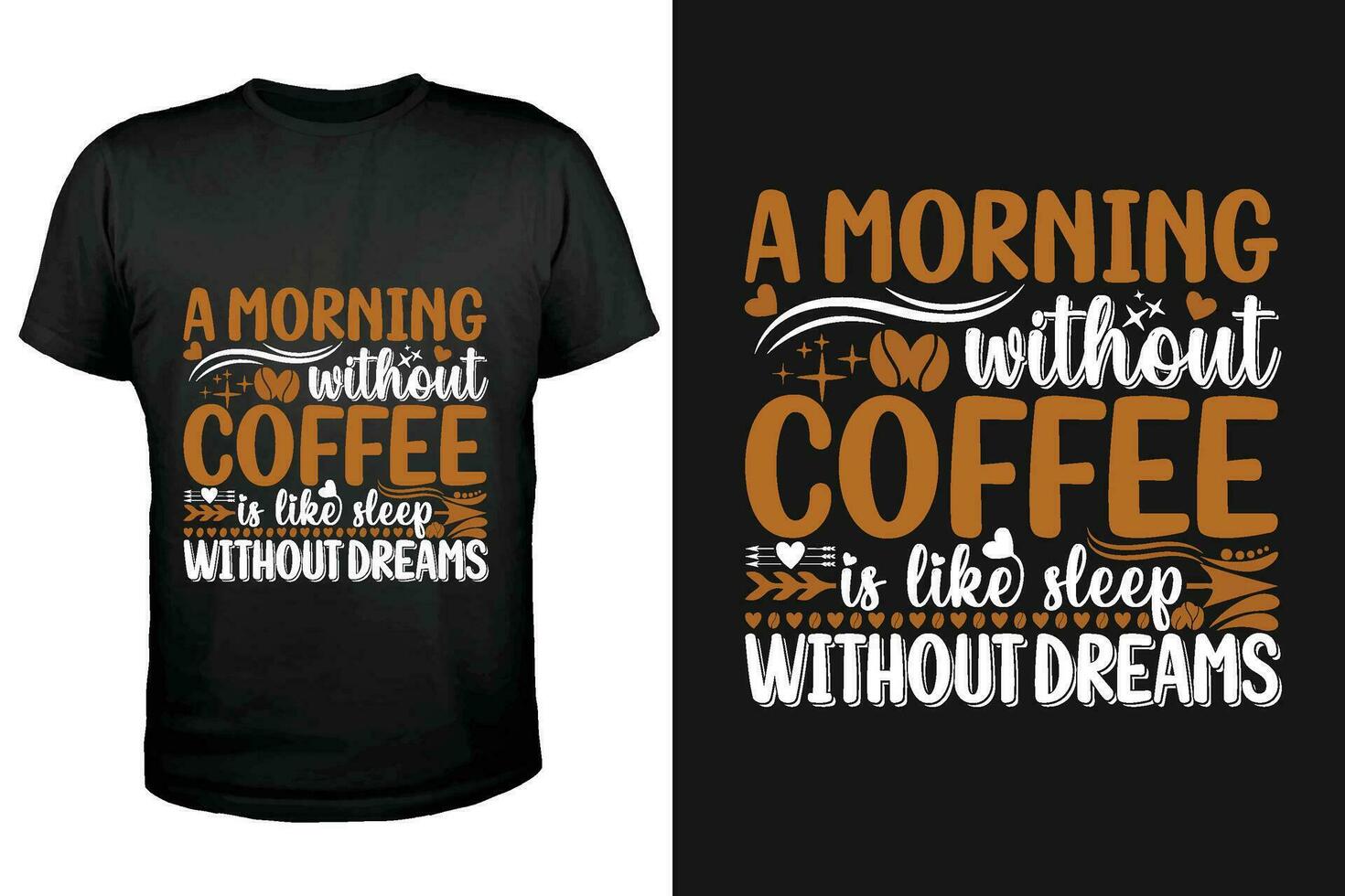 Unique Coffee T-shirt Design Illustrations vector